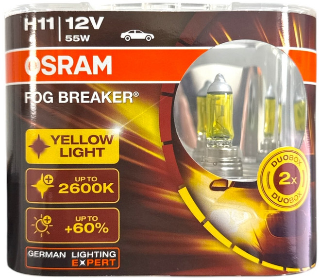 OSRAM 鹵素燈泡 2600K, 1組, H11