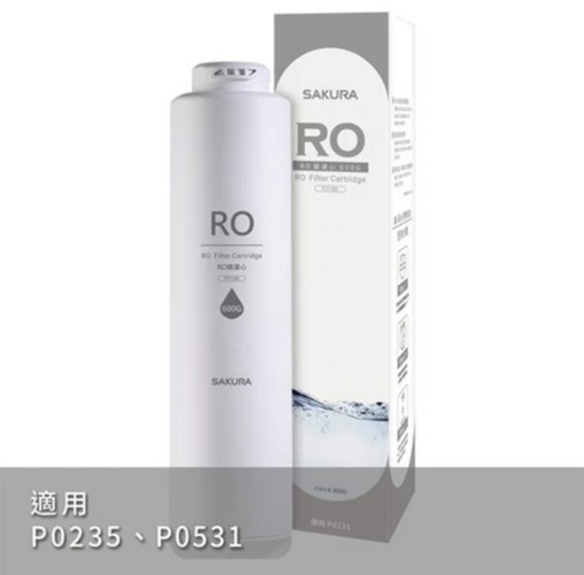 SAKURA 櫻花 F0161 RO 淨水器專用濾心 適用 P0230A/P0231/P0261/P0262, F0186, 1個