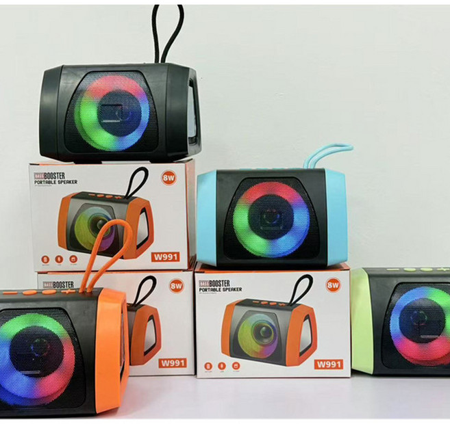 BASSBOOSTER W991 無線藍芽音箱 8W 大功率 便攜掛繩, 藍色, 1