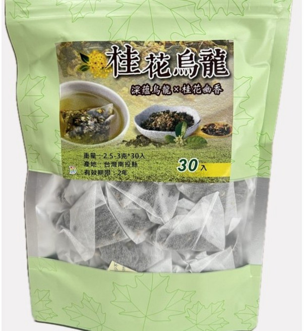 丹丹悅生活 台灣製造 桂花烏龍茶包 30入 南投烏龍