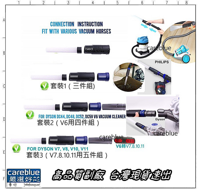 Dyson 戴森 吸塵器 除塵神器 多功能清潔配件, 1個, 2只