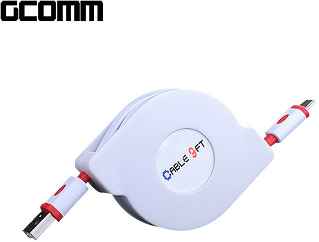 GCOMM micro-USB 強固型高速充電傳輸伸縮扁線 (1米), 1個