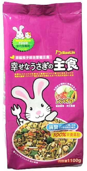 幸福兔子主食 1.1kg 幼兔專用 兔乾飼料 兔主食 兔用品 兔食品 台灣製造, 1個, 室內兔