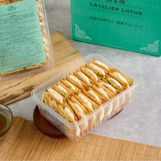 L'ATELIER LOTUS 甜滿香蔥牛軋餅 台灣伴手禮 鹹甜酥脆, 16個, 金幣牛軋餅(28入), 20g