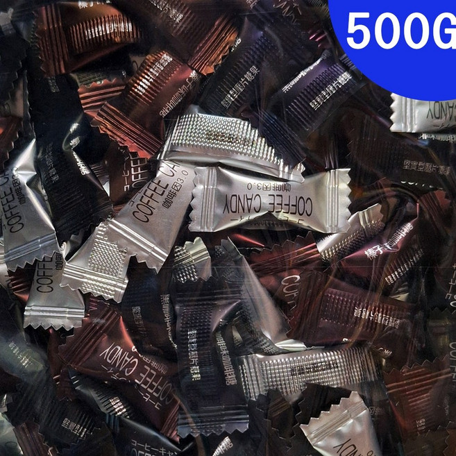 嚼式咖啡糖 原味 黑咖啡 榛子風味 500公克, 1個, 500g