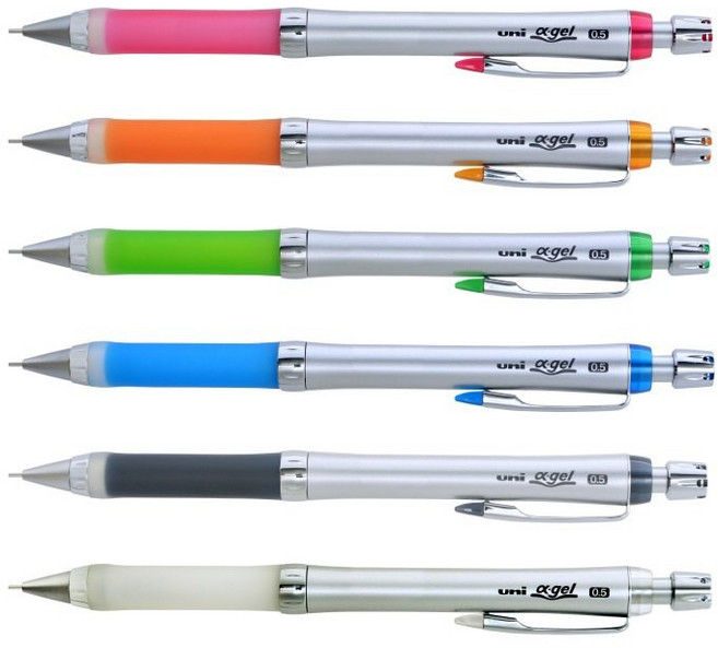 UNI三菱 M5-807GG α-gel 阿發自動鉛筆 0.5mm, 1個, 玫瑰粉紅