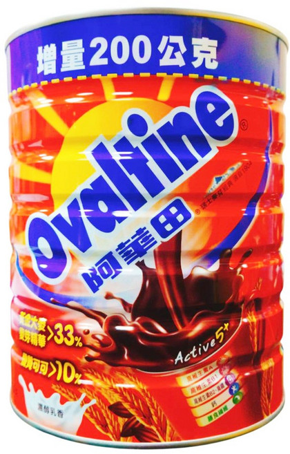 Ovaltine 阿華田 巧克力麥芽營養飲品 1350公克, 1350g, 1個裝, 1個