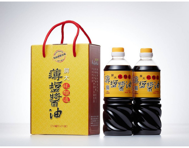 屏大 薄鹽醬油 禮盒組, 2個, 薄鹽醬油2入(禮盒), 710ml