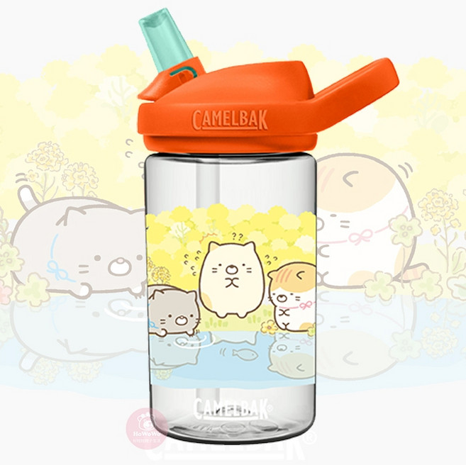 CAMELBAK 兒童吸管運動水瓶 蘋果森林, 1個, 貓咪倒影