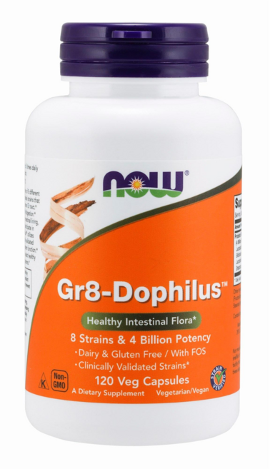 NOW Foods Gr8-Dophilus益生菌複合素食膠囊, 120顆, 1罐