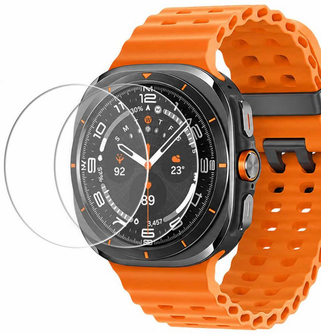 Araree 適用於 Galaxy Watch Ultra 2 強化玻璃保護貼 (2片裝), 1個