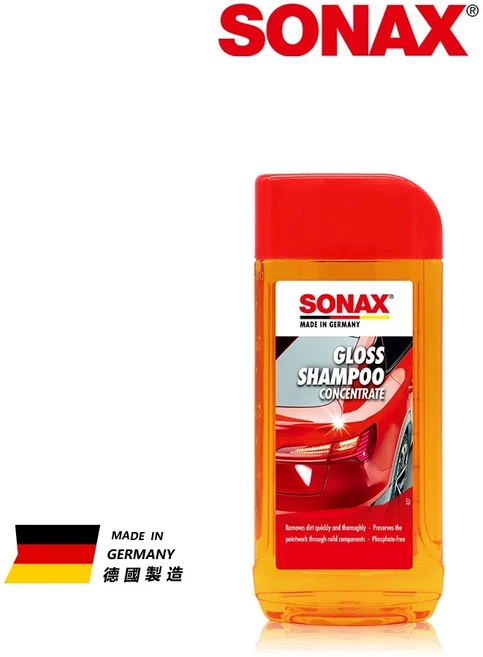 SONAX 光滑洗車精 500ml 無磷 200倍濃縮, 1個