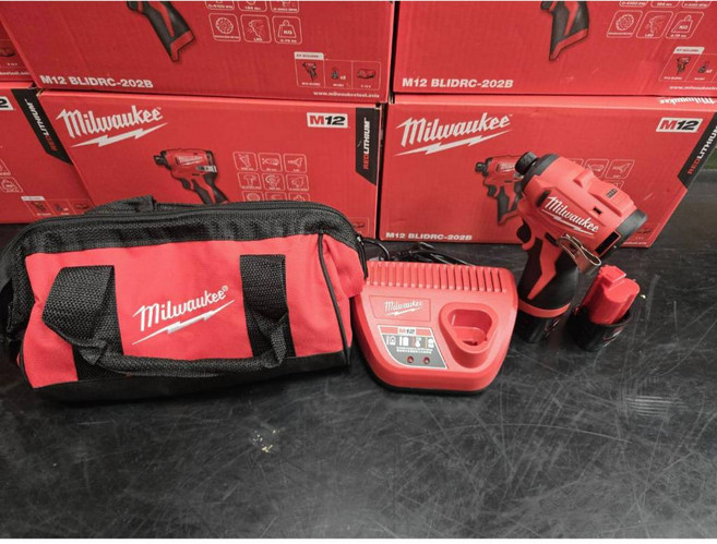 Milwaukee 美沃奇 12V 鋰電無刷衝擊起子機 M12 BLIDRC-202B, 1個, 5.0電池