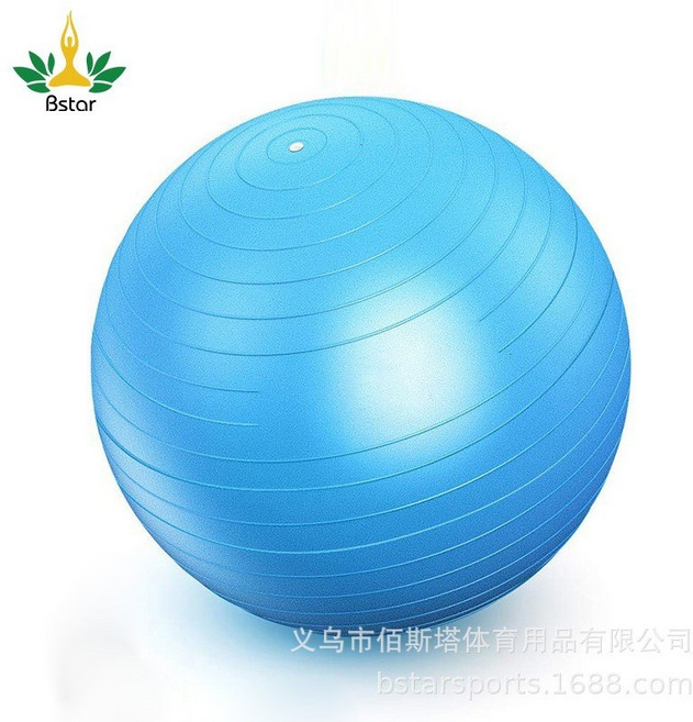 附充氣工具 復健球 普拉提球 感統球 抗力球 韻律球 彈力球 瑜珈球 大龍球 運動球 加厚瑜珈球, 藍色,55cm 贈打氣筒