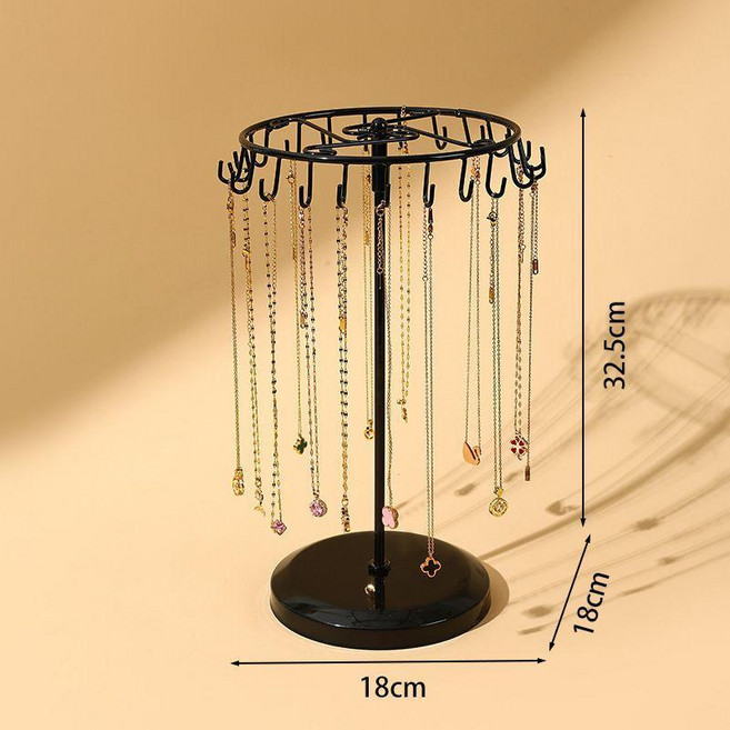 沃雅 工藝品 鐵藝旋轉飾品展示架 適用於項鍊 手鍊 耳環