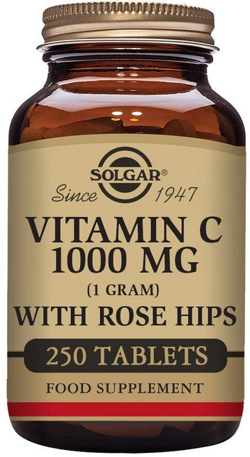 SOLGAR 維他命C玫瑰果補充錠 1000mg, 250顆, 1罐