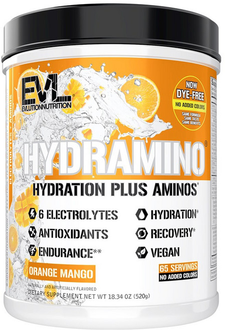 EVLUTIONNUTRITION Hydra Amino 補水升級版胺基酸 柳橙芒果, 1個, 520g