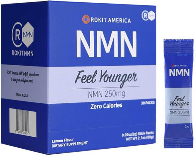 Rokit Healthcare NMN 250mg補充粉隨身包 30條入, 1個, 60g