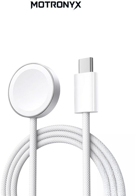 MOTRONYX Apple Watch 充電器 編織線, 1個, white