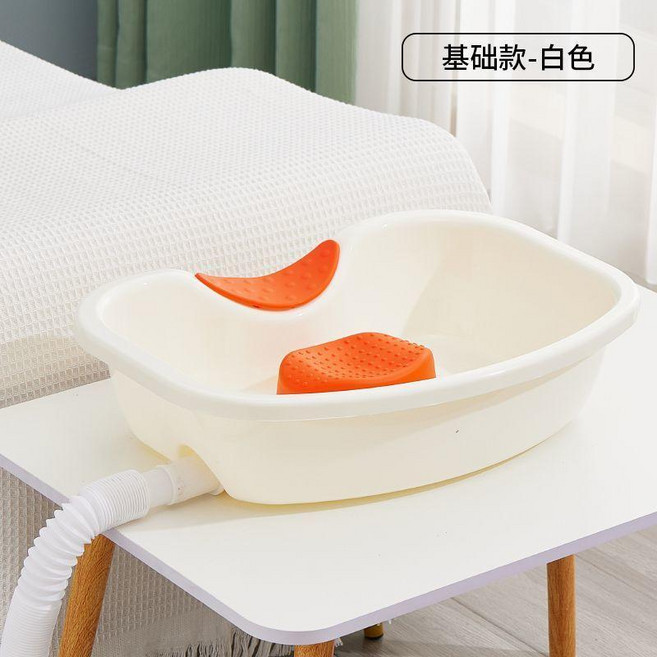 洗頭盆頭療水循環專用加熱棒 U型雨淋增壓 控溫加熱 150W 防水, 白盆 單盆+排水管