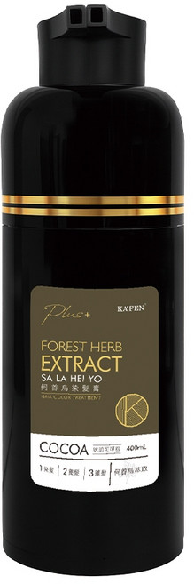 KAFEN卡氛 何首烏染髮膏 Plus 升級版 400ml 植萃護髮 居家染髮劑, 琥珀可可棕, 1個