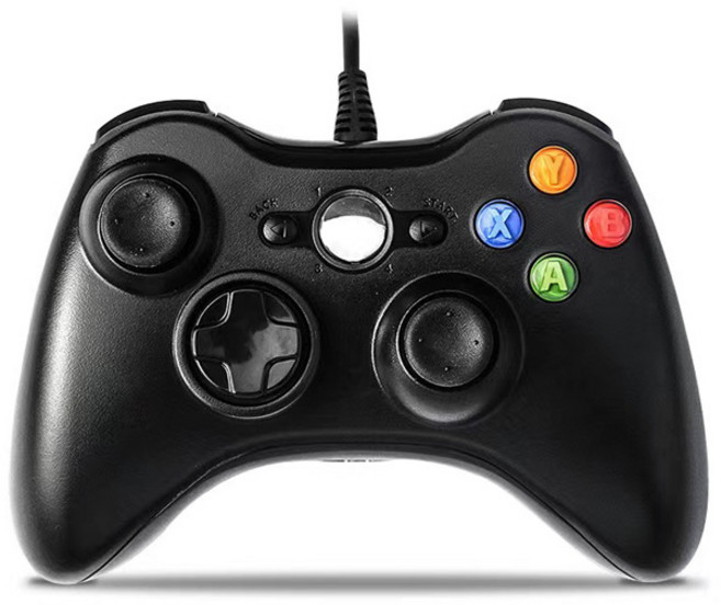 X BOX360 有線遊戲手把 黑色, PC多功能款 - 黑色, 1個, 如圖