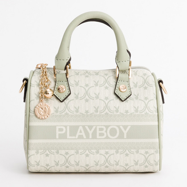 PLAYBOY 迷你波士頓包附長背帶 Miss Bunny系列 綠色