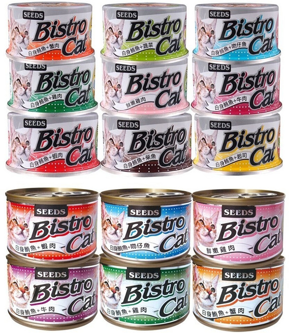 惜時 聖萊西 Bistro Cat 特級銀貓健康罐【24罐組】80g/170g 貓罐頭, 1個, 170gX24罐|隨機混搭,小罐超取限一箱/大罐限宅配