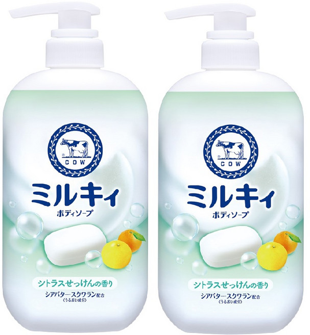 牛乳石鹼 Milky 牛乳精華沐浴乳 柚子果香, 2個, 500ml