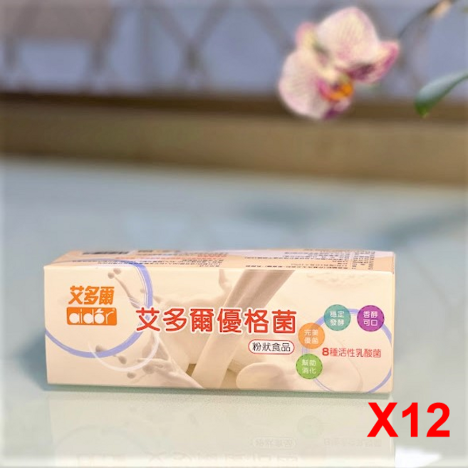 艾多爾 優格菌粉 8種活性乳酸菌, 2g, 12套, 12包