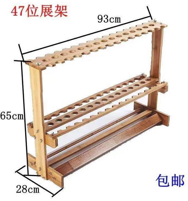 魚竿展示架 釣竿收納架 落地式展架, 竹製