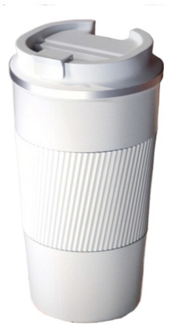 陶瓷内膽咖啡随行杯 便携 送禮, 情迷白, 1個, 500ml