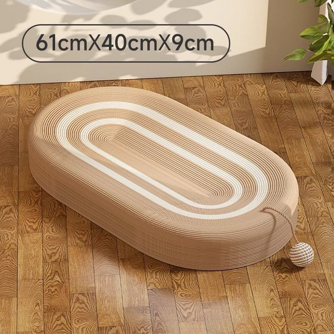 劍麻貓抓板貓窩 61x40x9cm 耐磨防滑底 貓咪休憩磨爪兩用床, 1個, 劍麻貓抓板(超取限1個)