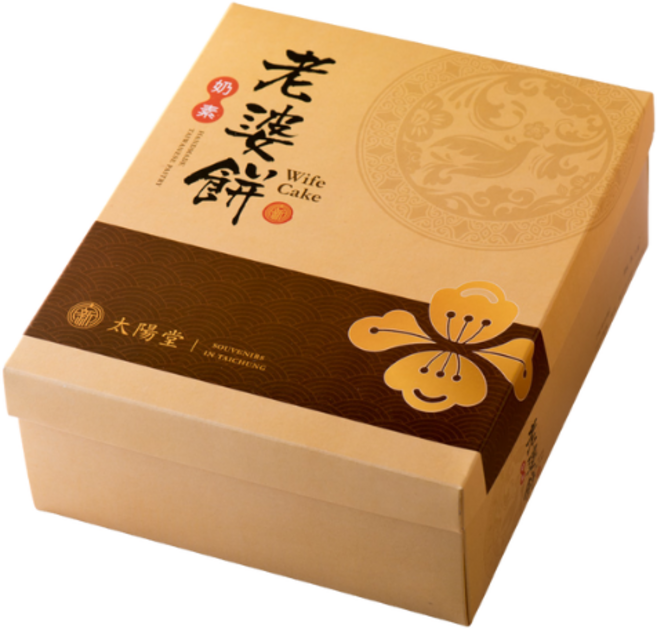 太陽堂 老婆餅 12入 盒裝 伴手禮 台中名產 台灣伴手禮, 360g, 1個