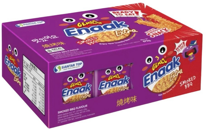 Enaak 韓式小雞麵 盒裝 燒烤味 韓國點心/零食, 24個, 28g