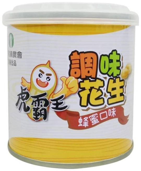 虎尾鎮農會 虎霸王蜂蜜調味花生 台灣在地花生 獨立罐裝 香甜酥脆, 135g, 1個