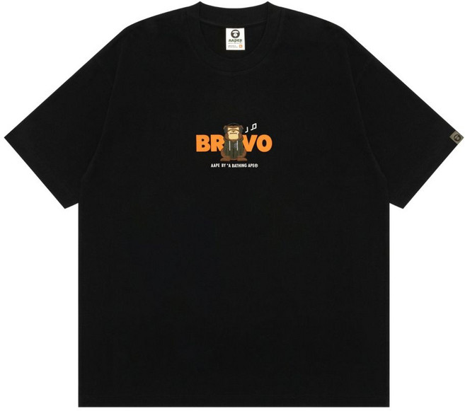 에이프바이베이프 로고 모티프 티셔츠