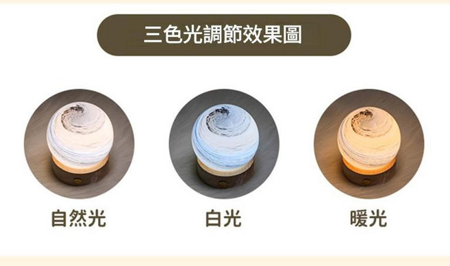 創意星空小夜燈, 極光款 充電觸控三色光 白盒套裝
