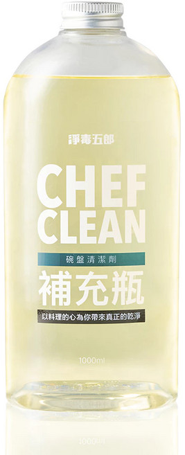 淨毒五郎 碗盤清潔劑 無香 500ml, 1個, 無香 1000ml補充瓶,1瓶