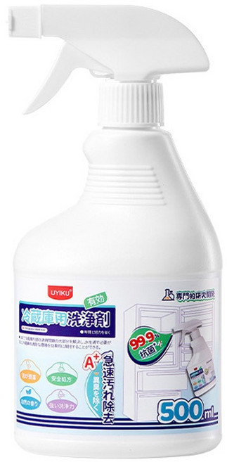 日本UYIKU 冰箱除臭劑 冰箱清潔劑 電器除異味, 1個, 500ml