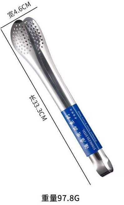優選 不鏽鋼食品夾煎牛排夾菜烤肉夾食物夾商用夾子廚房專用防燙夾 副廠商品, 1個, 火鍋堂食精巧夾 :抗菌級材料,商用耐用型 5號最小 13cm-20支裝