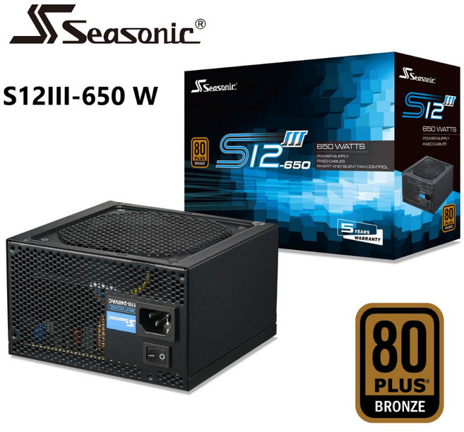 Seasonic 海韻 S12III 系列 銅牌電源供應器 (650W/550W/500W), 650W