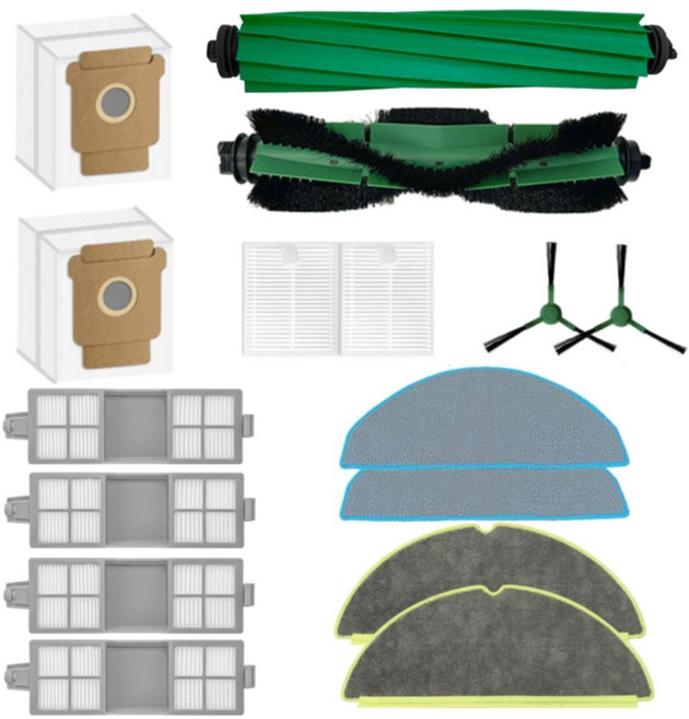 副廠 iROBOT COMBO Roomba 105 Combo 配件套裝 (主刷x1/邊刷x4/濾網x2/拖布x4) Y011010, 1套, Y01120
