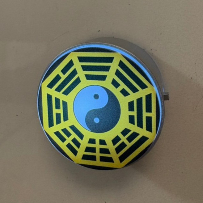 燈箱 冰箱貼 冰箱磁鐵 台灣印象 辦公室小物 磁吸裝飾貼, 磁鐵.圓形.單面【太極八卦圖】