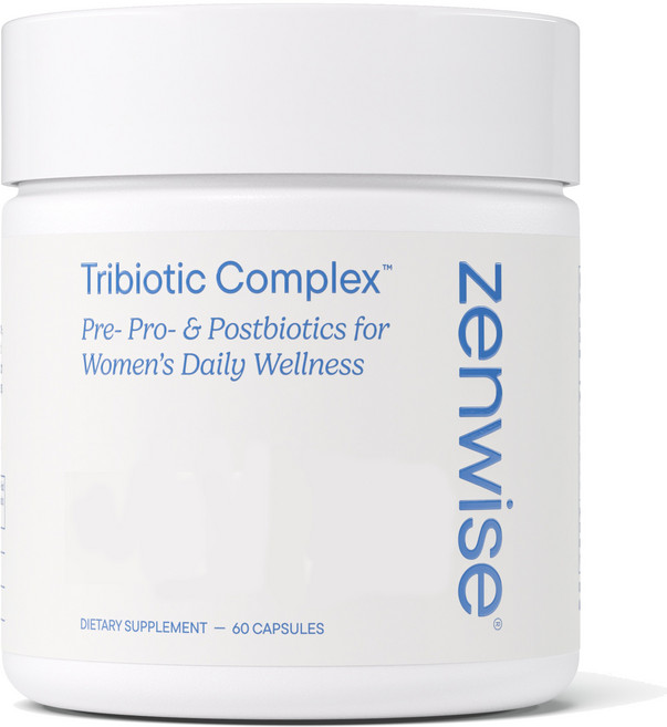 ZENWISE 三重益生菌複合物 預-前-與後生元 女性每日保健膠囊, 1個, 60錠