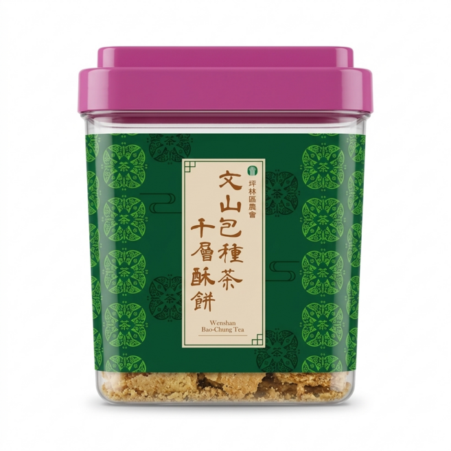 坪林區農會 文山包種茶千層酥餅 500g, 1個