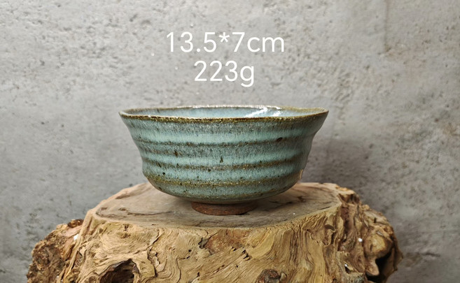 日本回流 信樂燒 草木灰窯變釉 手拉胚 茶洗 13.5*7cm, 商品主圖, 1個