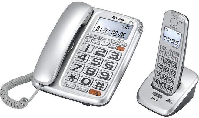 AIWA 愛華 助聽無線子母電話機 AG-8099 助聽功能 大按鍵設計, 1個