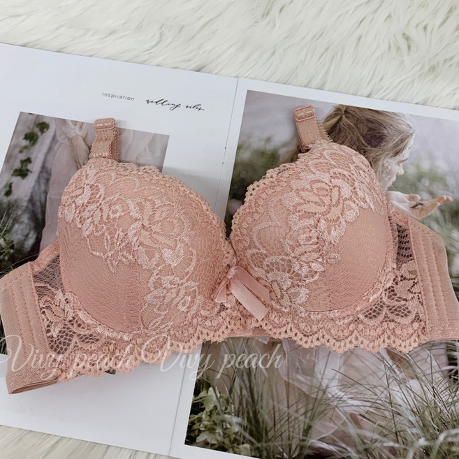 Vivy peach 法式蕾絲 B罩杯 立體美胸內衣