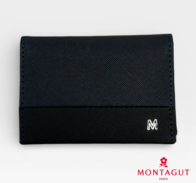 MONTAGUT 夢特嬌 時尚頭層牛皮真皮名片夾